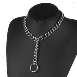 Chains WOMEN'S Sex Appeal Necklace 316LStainless Steel Silver Color High Quality Cuban Curb Chain 24 Inch Length