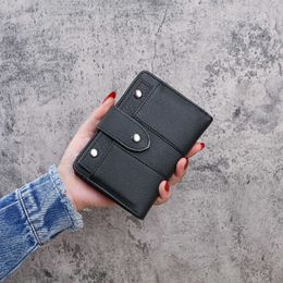 Wallets Women Fashion Solid Color ID Card Multi-slot Card Holder Casual PU Leather Mini Coin Purse Wallet Case Pocket G230327