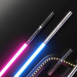 Led Rave Toy 80cm 7 Color Lightsaber Laser RGB Metal Light Saber Sword Toys Espada Kpop Lightstick 2 In 1 With Sound Children's Cool Z30 Y2303