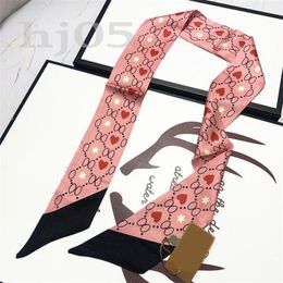 Designer silk scarf ordinary luxury scarves ladies exquisite shoulder tote hand bag ribbon modern various styles designer scarf demure letter stripe PJ079 B23