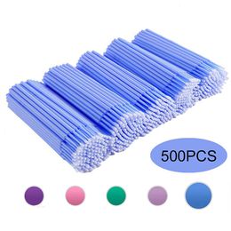 Makeup Tools 500pcslot Disposable Applicator Micro Brushes for Eyelash Extension Lash Cleaning Brushes Lip Brush Sticks Makeup Tools 230325