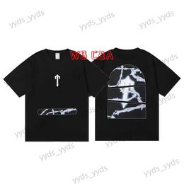 Men's T-Shirts Trapstar Short Sleeve T-shirt Men's and Women's Pure Cotton Summer Breathable Large Hiphop Short Sleeve ins T230327