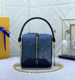 Fashion designer totes luxury dice handbags womens YK Square shoulder bags Top-quality leather shopping bag flower letter ladies original Dot crossbody purses