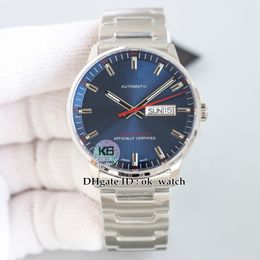 New Commander 40mm ETA 2836 Automatic Mens Watch Blue Dial M021.431.11.041.00 Sapphire Double Date Fashion Gents Watches