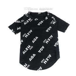 Designer Dog Clothes Brand Dog Apparel Dog Boy Summer Shirt Dog Shirts Sleeveless Printed Pet Shirt Puppy T-Shirt Breathable Puppy Vest for Small Dog Puppy Cat L A568