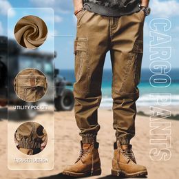 Men's Pants Men's Cargo Pants Military Multi-pocket Trousers Solid Colour Casual Streetpant Outdoor Jogger Pants 230327