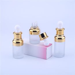Storage Bottles 200pcs 20Ml 30Ml 50ML Clear Frosted Glass Dropper Bottle Empty Cosmetic Packaging Container Vials Essential Oil