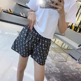 Designer F Letter Printed Women's Shorts Fashion High Waist Full F Letter Logo Summer Thin Style Drawstring Classic Shorts