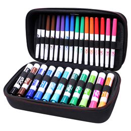 Pencil Bags LTGEM EVA Hard Case for EXPO Low Odor Fine Tip Marker Carrying Storage Bag 230327