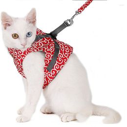Dog Collars Pet Cat Traction Rope Harness Puppies Vest Anti-fall Walking Safety Clothes