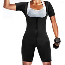 Women's Shapers Waist Trainer For Women Black Bodysuit Long Sleeve Sauna Suit Body Shaper Corset Weight Loss