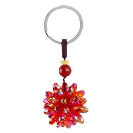 Keychains Boutique Car Ornaments Crystal Ball Handmade Crafts Lucky Key Bag Pendant Keychain