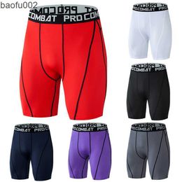 Men's Shorts Men Bodybuilding Shorts Fitness Workout Inseam Gym Knickers Male Muscle Alive Elastic Compression Tights Skinny Leggins Hombre W0327