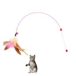 120pcs New Design Cat Toy Hot Gift Funny Cat Kitten Pet Teaser Feather Wire Chaser Pet Toy