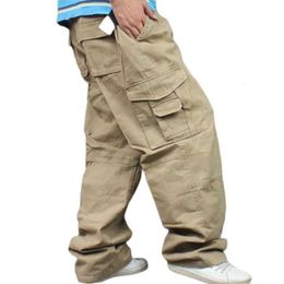 Men's Pants Wide Leg Hip Hop Pants Men Loose Outdoor Cotton Harem Trousers Cargo Pants Loose Baggy Trouser Streetwear Joggers Pant 230327