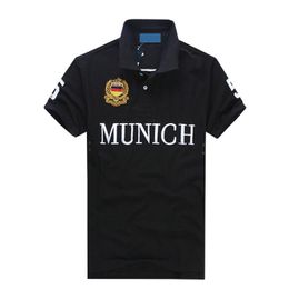 new MUNICH City Edition Polos Short Sleeve High Quality 100% Cotton Men's Embroidery Technology Fashion Casual T-Shirt S-5XL
