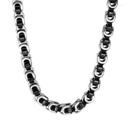 Chains 361L Titanium Steel Necklace Personality Punk Hip-Hop Gold Black Colour Chain Men Street Jewellery