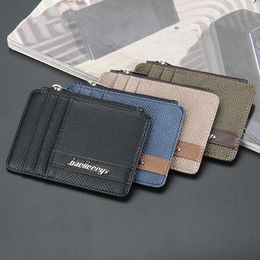 Wallets Ultra-thin Men's Card Bag Short Bank Multi-card Holder Coin Purse Small Wallet For Men 0.5cm Wholesale