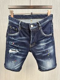 designer Classic Fashion Man shorts Jeans Hip Hop Rock Moto Mens Casual Design Ripped Jeans Distressed Skinny Denim Biker D15-1