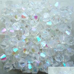 Other Sale White Ab Color 100Pcs 4Mm Be Austria Crystal Beads Charm Glass Loose Spacer Bead For Diy Jewelry Making Drop Del Dhdop