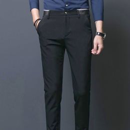 Men's Pants Classic Men Suit Pants Elastic Straight Formal Trousers Men Formal Dress Pants Business Pants for Men 230327