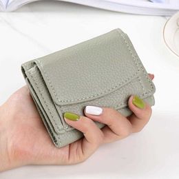 Wallets 2022 New Women Mini Wallet Short Simple Tri-fold Wallet Ladies Multi-card Bags Large-capacity Anti-theft Brush famale Coin Bags G230327