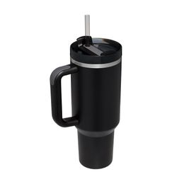 40oz/1200ml Handle Large Capacity Water Bottles Stainless Steel Coffee Thermos Mugs Car Cups Travel Tumblers RRA4708