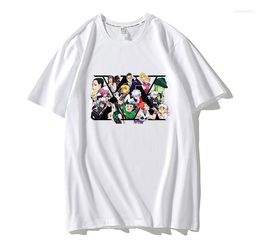 Men's T Shirts Anime T-shirt X Harajuku Man Women Streetwear Tee Shirt Cool Killua ZoldyckSummer Manga Tops Soft Clothes