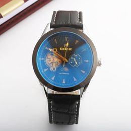 Wristwatches Drop GOER 2023 Fashion Men Mechanical Automatic Watches Luxury Tourbillon Mens Moon Phase Stainless Fake