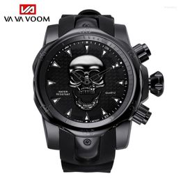 Wristwatches Skull Watch Men Unique Fashion Water Resistant Strong Man Watches Sports Big Dail Heavy Clock Male Relogios MasculinosWristwatc