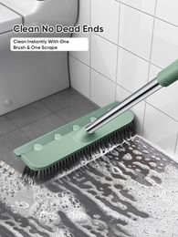 Mops Joybos Garage Bathroom Wiper Hard Bristle Window Scraper Floor Scrub Brush 2-In-1 Magic Broom Pool Mop Tub Tile Cleaning Brush 230327