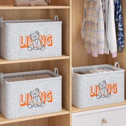 Storage Boxes Bins Clothes storage basket Household toys Snack sundries sorting bag Thickened clothes with handles Pants wardrobe storage box P230324
