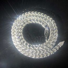 Quality Hip Hop Chain 6mm 8mm Wide 925 Silver Necklace d Colour Moissanite Necklace Cuban Link Chain