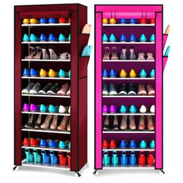 Clothing Storage & Wardrobe A 8% For Sale 10 Tier Simple Shoe Cabinet Multi-layer Rack Modern Thickened Non-woven Organizer Large Capacity