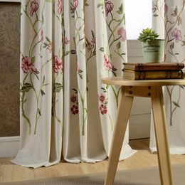 Curtain Modern Curtains For Living Room Bedroom Idyllic American Country Cotton And Linen Embroidery Fabric Tulle Custom