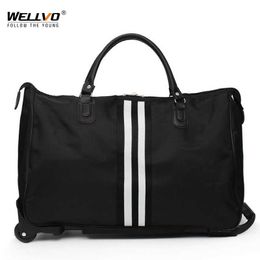 Duffel Bags Wheeled Bag For Women Travel bag with 2 Wheels Trolly Bag For Traveling Large Rolling Hand Cabin Luggage Suitcase Bags XA225ZC J230327