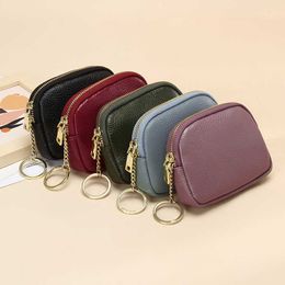 Wallets New Fashion Women's Wallets Genuine Leather Shell Design Small Coin Purses Storage Bag Zipper Pocket Key Money Pouch Mini Wallet G230327