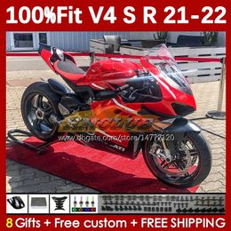 Motorcycle Fairings For DUCATI Street Fighter Panigale V 4 V4 S R V4S V4R 2018-2022 Bodywork 167No.35 V4-S V4-R 21 22 V-4S V-4R 2021 2022 Injection Moulding Body red black