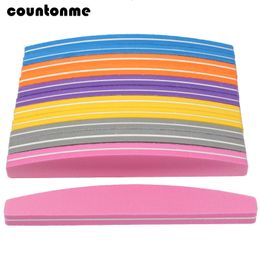 Nail Files 60Pcs Nail File Sponge 100180 Mix Color Nail Art Polisher Block Washable Double Side Nail Buffer For Finger Polish UV Gel File 230325