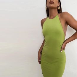 Casual Dresses Backless Maxi Dress Women 2023 Y2k Summer Bodycon Elegant Sexy Outfits Ladies Birthday Party Club Long Sundress