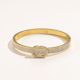 5HZD Bangle 18K Gold For Comens Designer Bransoletka Vintage Diamentowa moda marka biżuterii