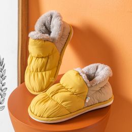 Slippers Mo Dou 2023 Warm Winter Plush Flat Waterproof Women Shoes Couples Home Indoor Outdoor Soft Cozy Quality EVA Design