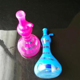 Smoking Pipes Colour striped vase pot New Unique Glass Bongs Glass Pipes Water Pipes Hookah Oil Rigs