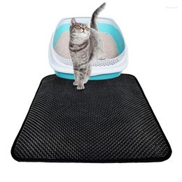 Cat Beds Non-slip Litter Mat EVA Double-Layer Trapper Mats With Waterproof Bottom Layer Pet Bed