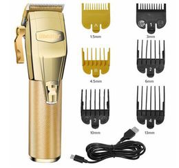Profession Hair Clippers Set Trimmer Barbershop Cutter Cutting Machine Haircut Cordless Gold Red Black Mes Family Barbers Beard T Outliner Clipper USB Charging