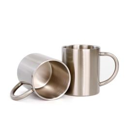 Sublimation Blanks Blank Stainless Steel Cam Mug Sier 10Oz Coffee Travel For Heat Transfer Drop Delivery Dhkop
