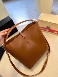 Luxury One Shoulder Bucket Bag Women's Handbag Designer Design Fashion Deer Skin Pattern Craft Size 31cm