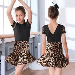 Stage Wear Girls Latin Dance Dress Kids Dresses For Cha Flamengo Tango Salsa Competitive Skirt Top Suits 2pc