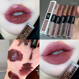 Lip Gloss Cappuvini Double End Matte Nude Liquid Lipstick Long Lasting And Waterproof Cool Tone Brown Stick Stain Makeup