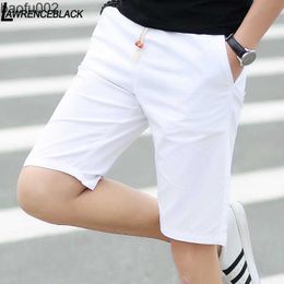 Men's Shorts Brand 2022 New Summer Casual White Shorts men's summer Basic Short men's Korean slim cotton versatile fashion mens beach pants W0327